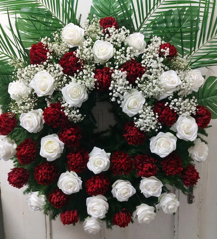 4. Věnec umělé Růže a Chryzantémy 2 Věnec umělé Růže a Chryzantémy